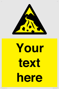 Custom Warning: Debris flow zone